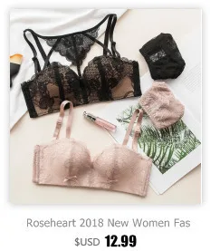Roseheart женское модное сексуальное белье цельный бюстгальтер без косточек хлопковые трусики пуш-ап беспроводной невидимый бюстгальтер наборы женское нижнее белье