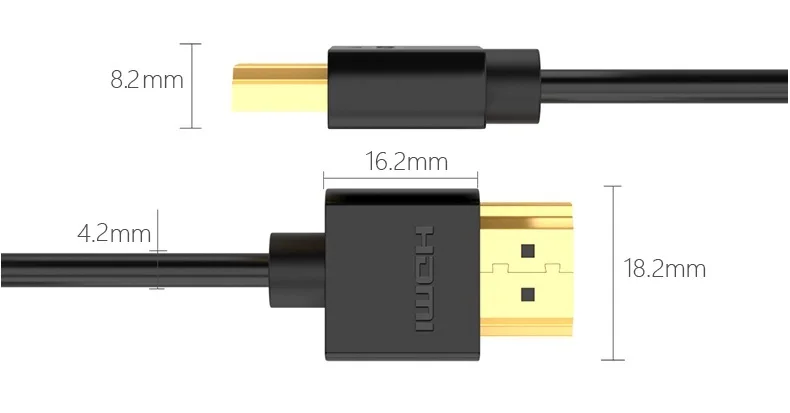 100 шт./лот 1 м 2 м 3 м 5 м 10 м тонкий hdmi-кабель с Ethernet 1,4 для Xbox 360/PS3/Playstation 3/SkyHD/Blu Ray DVD
