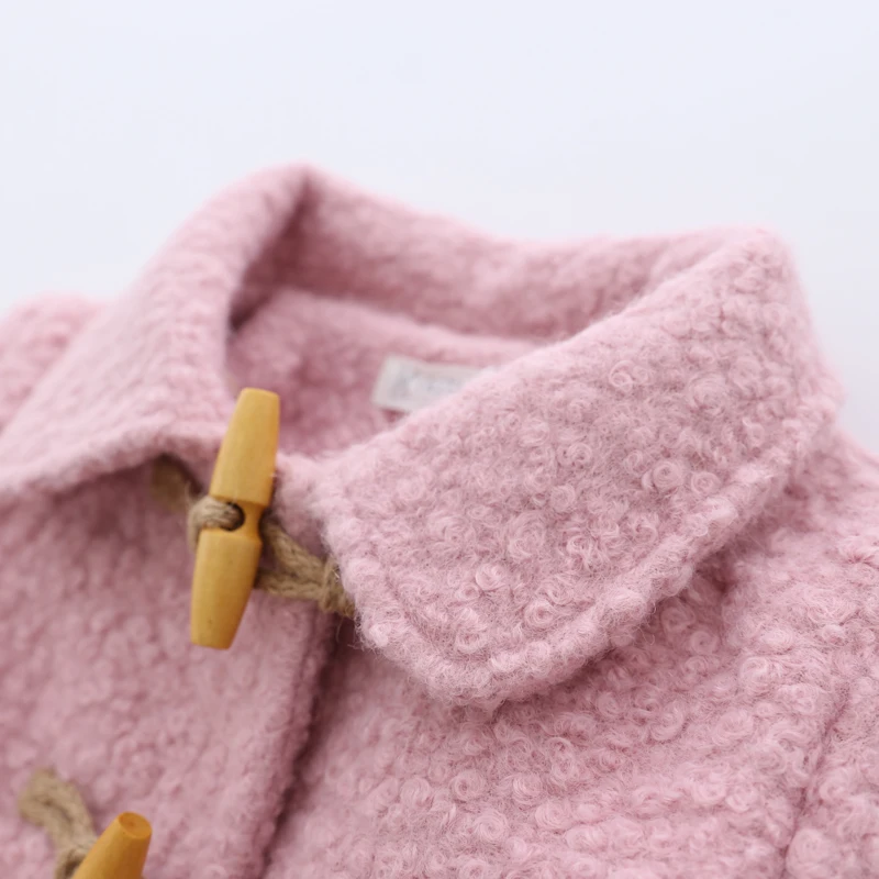 Новое Детское стеганое шерстяное пальто на весну и зиму 2020 г. детская одежда