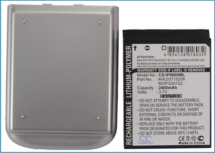 

Cameron Sino 2200mAh Battery for iPAQ hw6800, rw6800, rw6815, rw6818, rw6828,603FS20152, AHL03715206