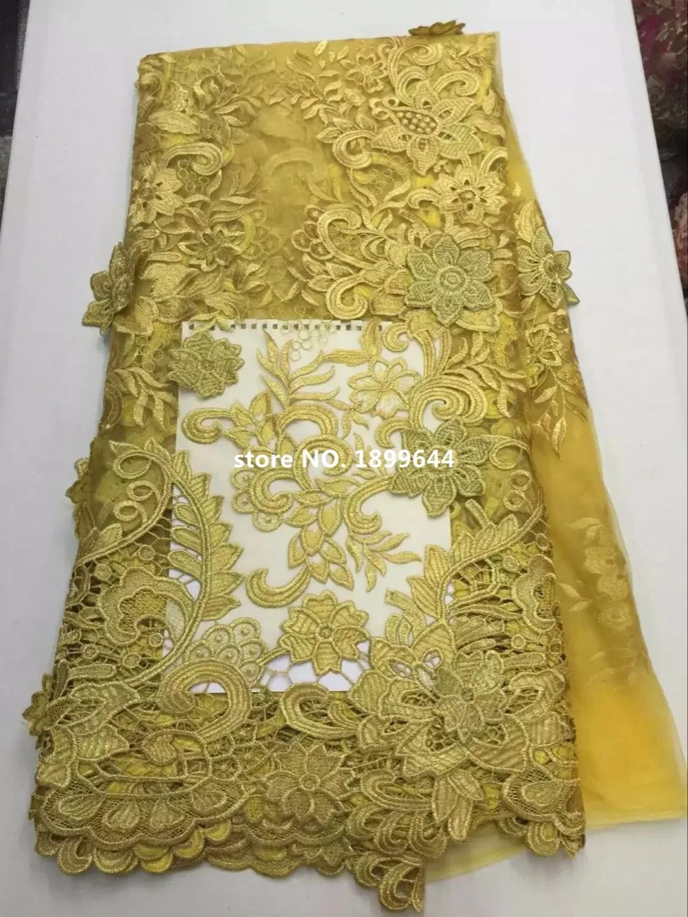 Free Shipping African swiss voile lace high quality Fabric 5 Yards High French Tulle For Gold Color.ML945 | Дом и сад