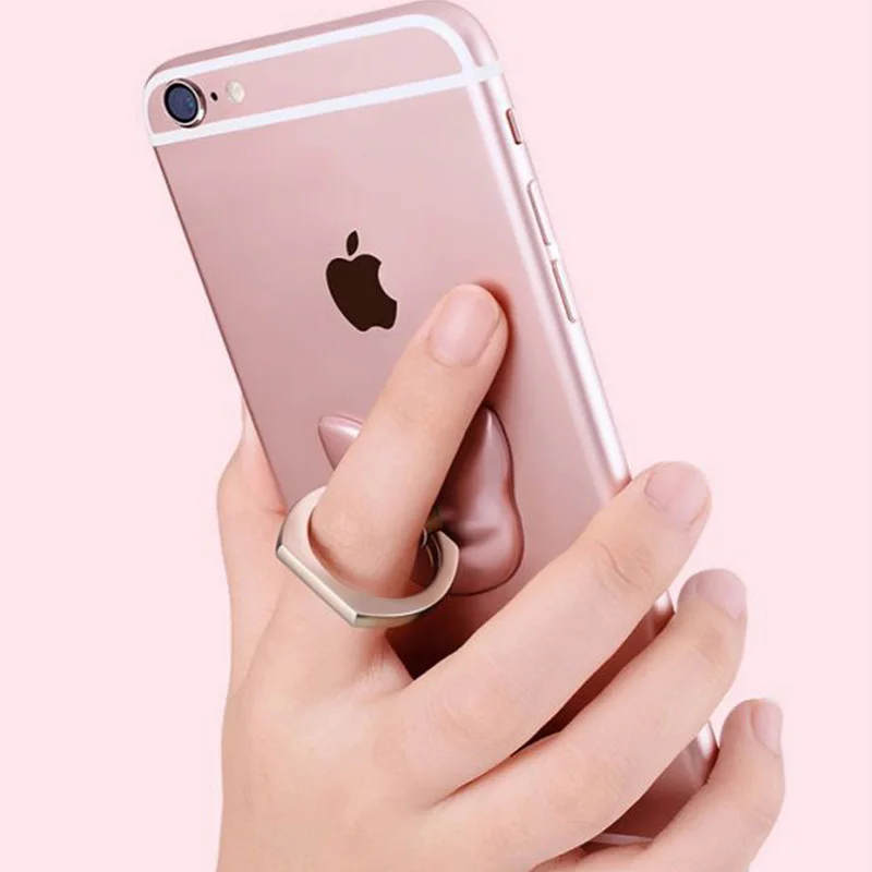 Фото Finger Ring Mobile Phone Smartphone Stand Holder For iPhone XS Huawei Samsung cell Smart Round Phone Ring holder Car Mount Stand №3