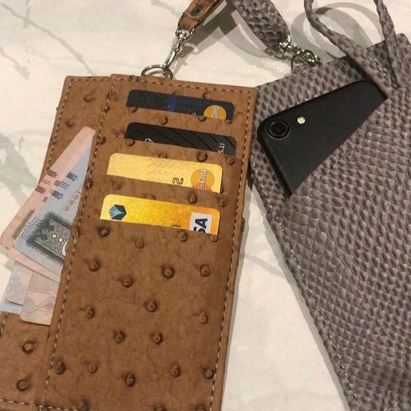 Держатель для карт XMESSUN из натуральной кожи кошелек питона чехол мобильного