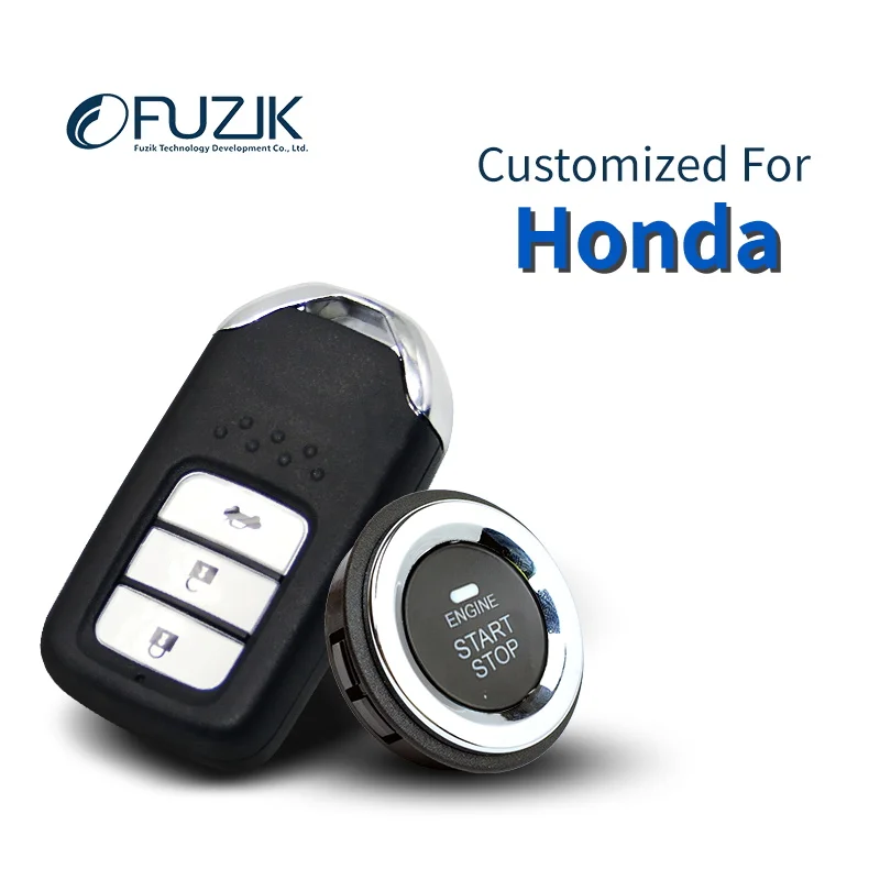 Fuzik без ключа Go Smart Key БЕСКЛЮЧЕВОЙ вход кнопка дистанционного запуска автосигнализации для honda accord Odyssey crv civic jazz vezel xrv
