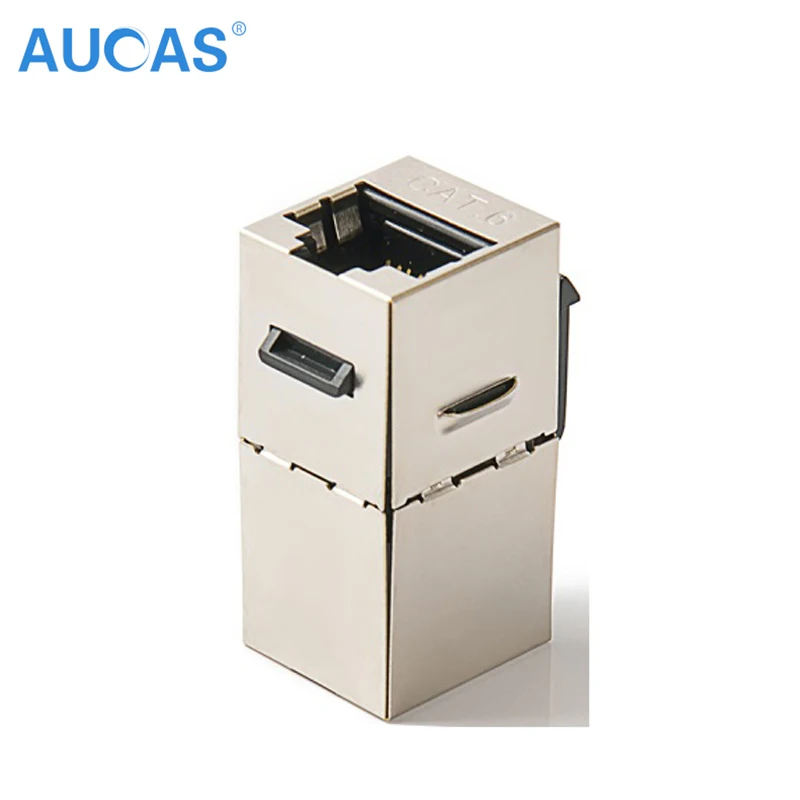 10 шт. AUCAS высокое Скорость RJ45 Cat6 FTP цинковый сплав модуль экранированный Rj45