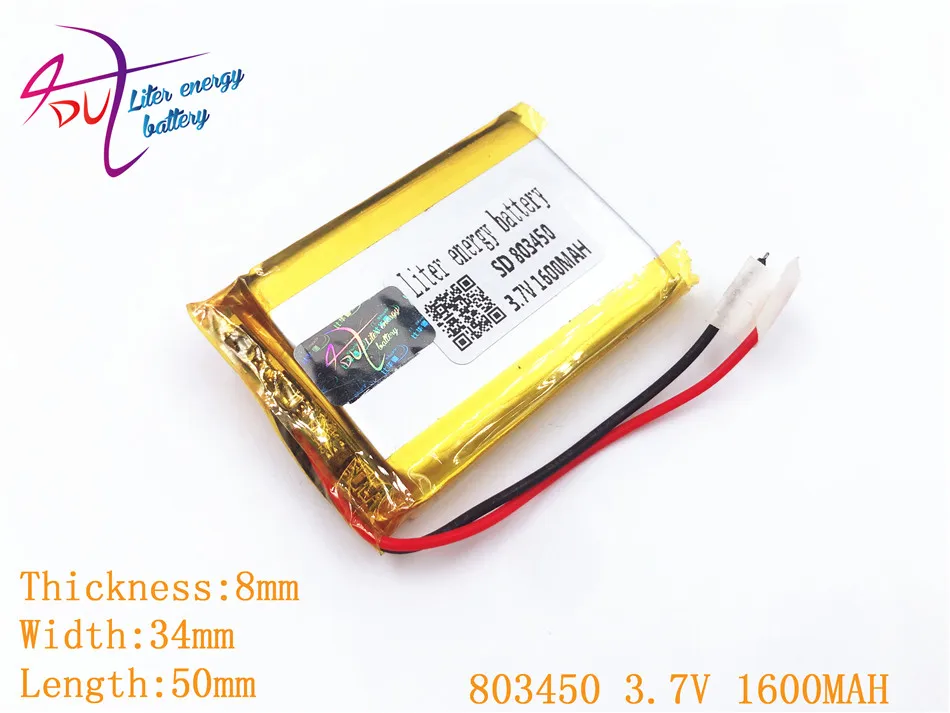 3 7 V 1600 mah 803450 литр энергии полимерный аккумулятор литий ионный/литий ионный для gps
