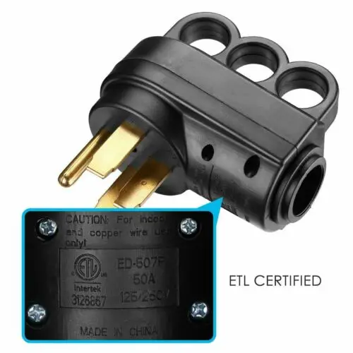 RV адаптер для отдыха 50 A 120 В штепсельная вилка Электрический с ручкой 3B08 |