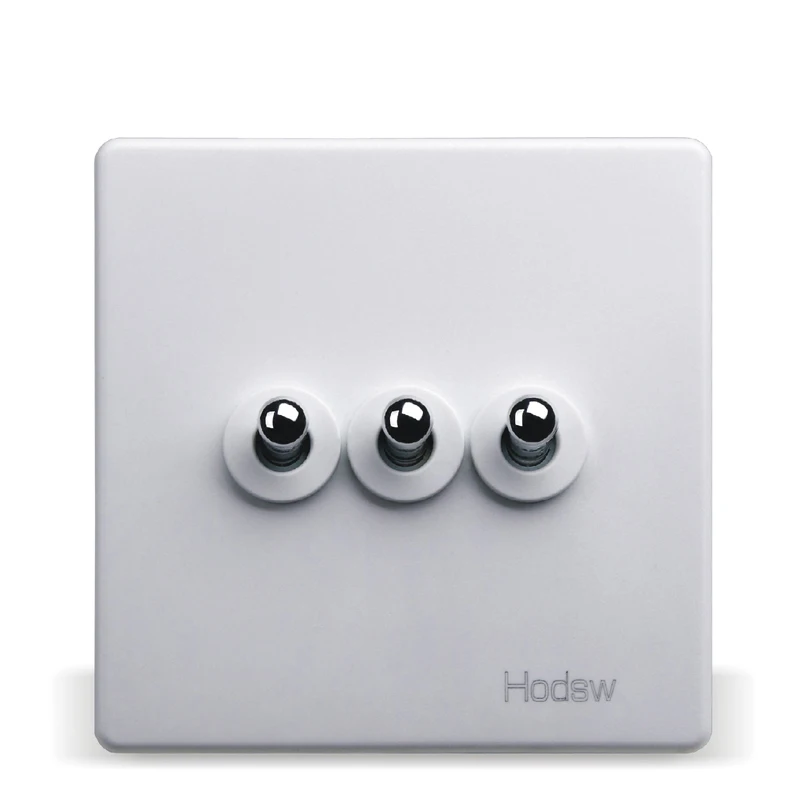 3 банды Белый Серебряный рычаг Ретро тумблер 86 Тип три открытых один двойной