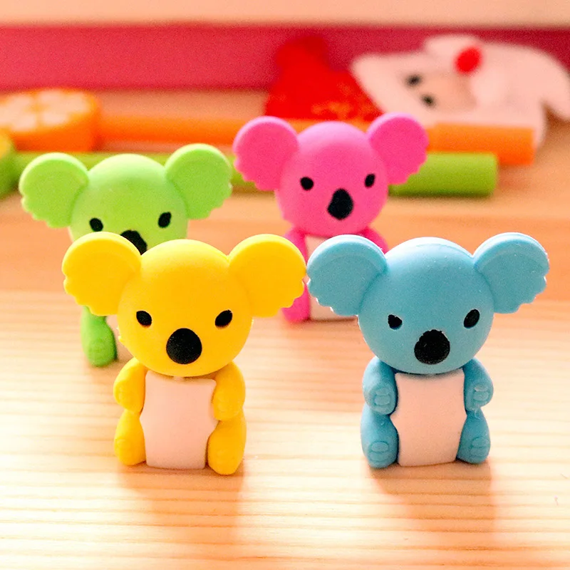 2 шт. милый мультфильм коала моделирование ластик резиновый Kawaii студентов