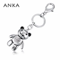 anka fashion bear crystal key chain with lucite plated gift for women nickel free lead free ce 121786