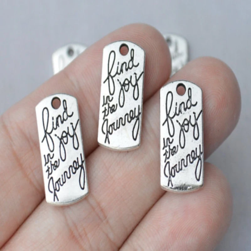 Подвески в виде букв Find Joy in the jource античные серебряные тона 20x10 мм 15 шт.|joy pendant|pendant