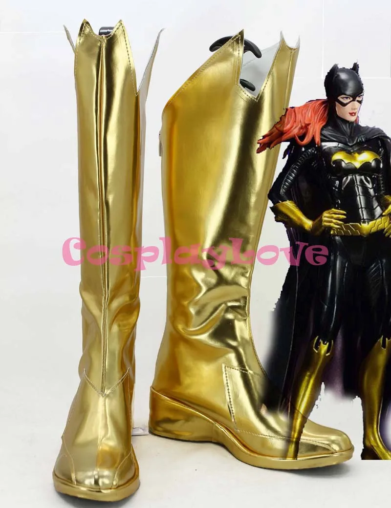 Новейшие изготовленные на заказ Японские Аниме ботинки Batgirl для косплея золотые
