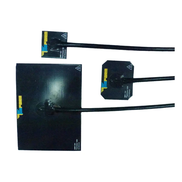 black silicone 80x100 мм 24vDC 20 Вт силиконовая грелка с предохранителем, отверстиями и 100K Термистор - Цвет: black silicone