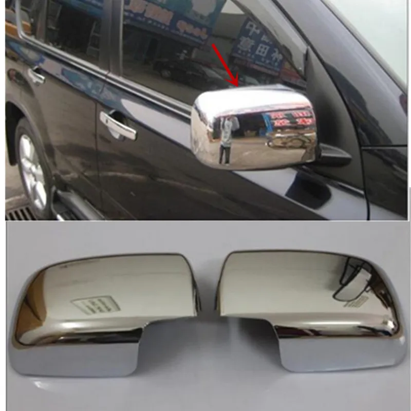 2 шт. хромированные накладки на боковые зеркала заднего вида для Nissan X Trail T31 2008 2009