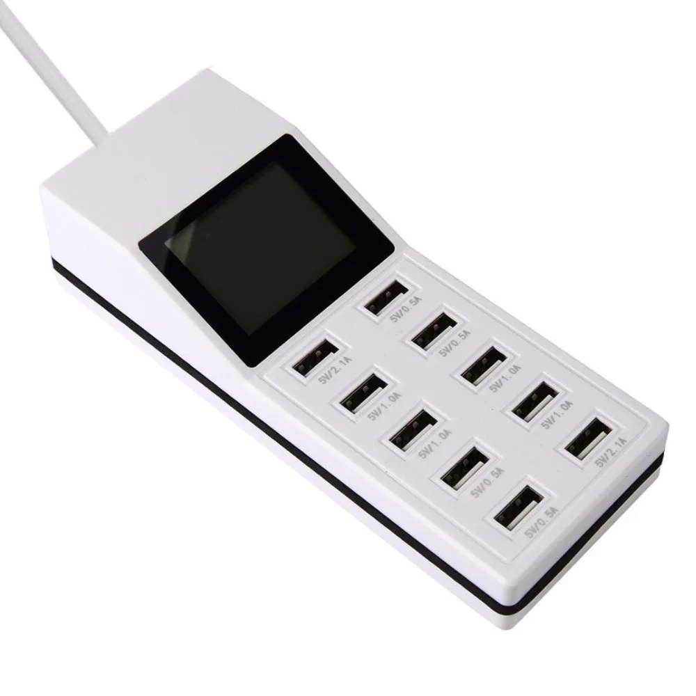 STOD многопортовое зарядное устройство 10 USB мощность 50 Вт зарядная станция для iPhone 6