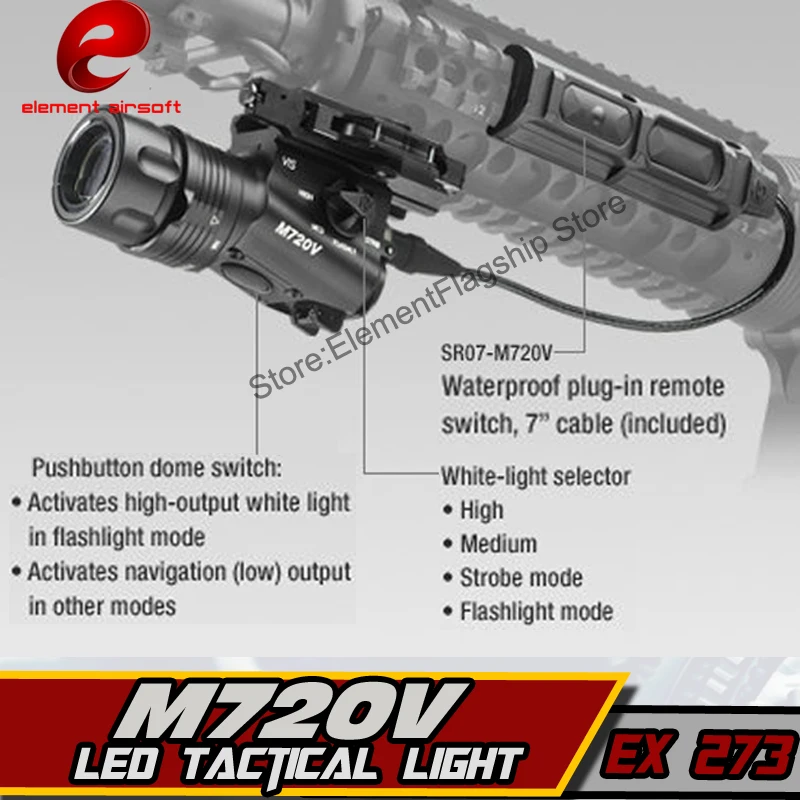 Element Airsoft M720V охотничий фонарик с усиленным креплением под давлением