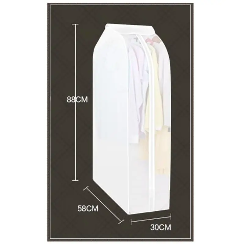 Transparent Storage Bags Clothes Protector Suit Coat Dust Cover Protector Clothes Storage Bag Family Home Hanging Organizer 1