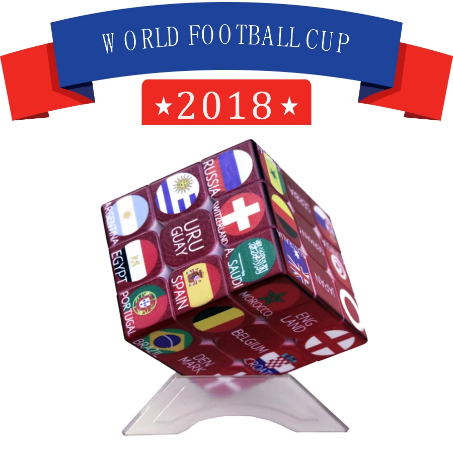 2019 YUXIN Magic Cube World Cup 3x3x3 русский Commemora 56 мм головоломка на скорость куб игрушки для