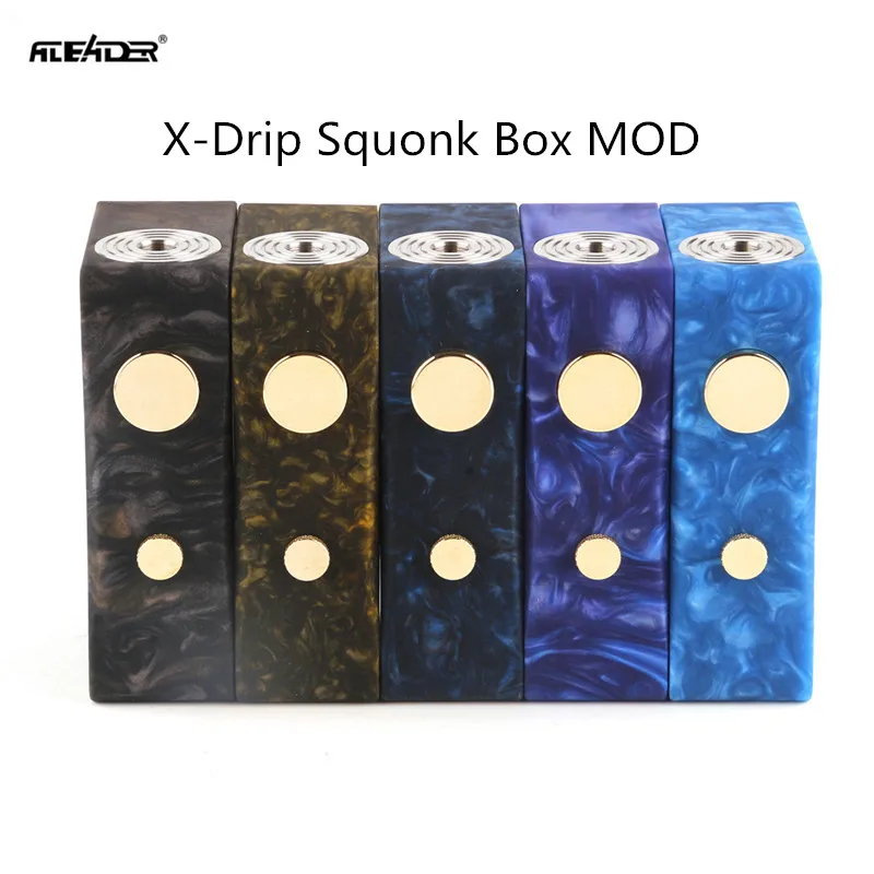 Оригинальный Aleader X Drip Squonk коробка мод Смола деревянный корпус электронная