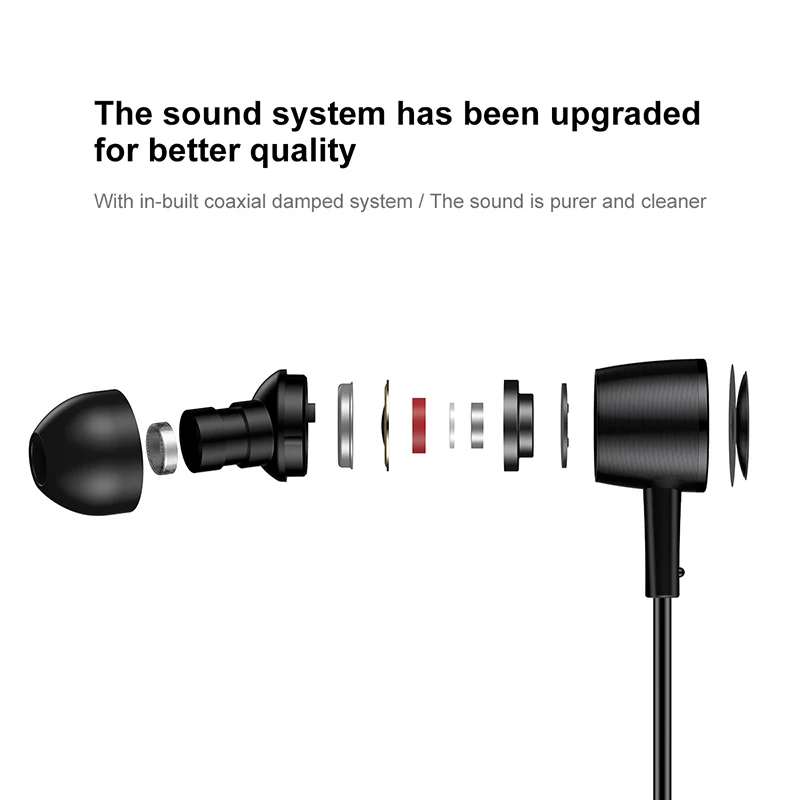Оригинальные наушники Baseus Hybrid Pro HD проводные вкладыши HiFi стерео металлическая
