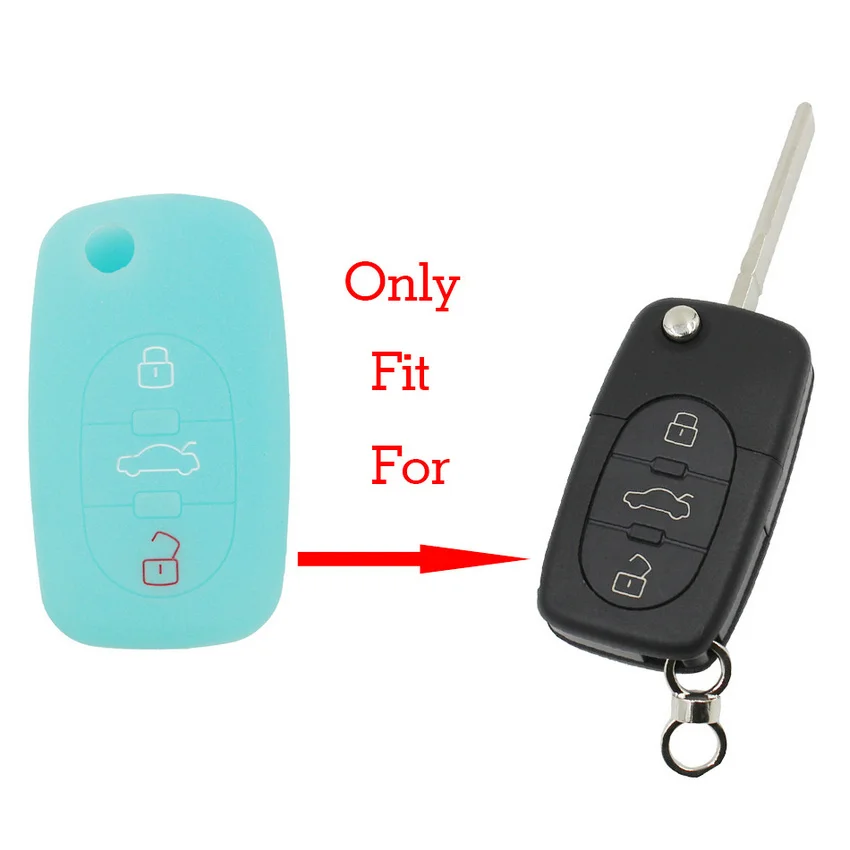 1 шт. силиконовый чехол для автомобильного ключа с 3 кнопками AUDI A2 A3 S3 A4 S4 A6 S6 RS6 A8