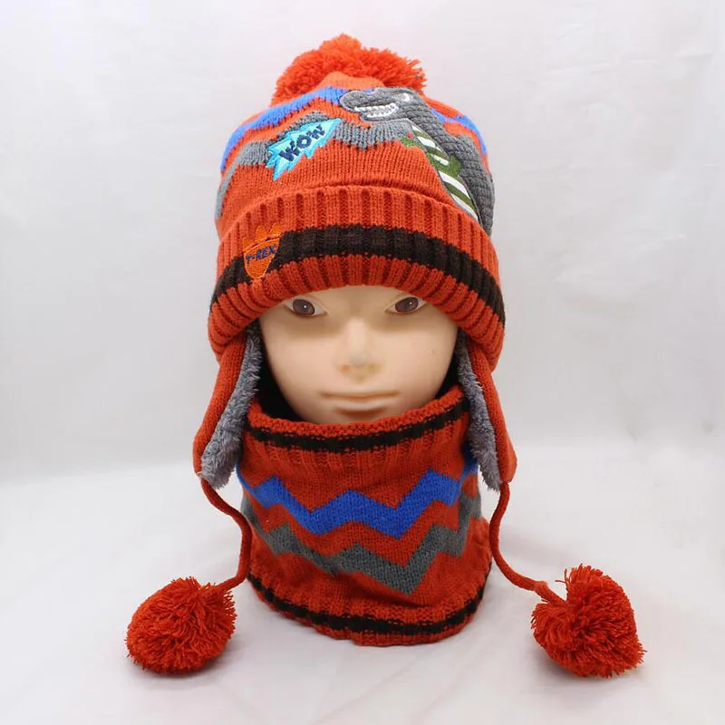 SexeMara Плотные теплые зимние Шапки мальчиков головные уборы Skullies Beanies зимняя шапка