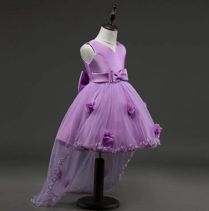 4-11Y Teenager Vestido Flower Girl Dresses Sleeveless Organza Floral Princess Bridesmaid Wedding Birthday Party Dress | Детская одежда