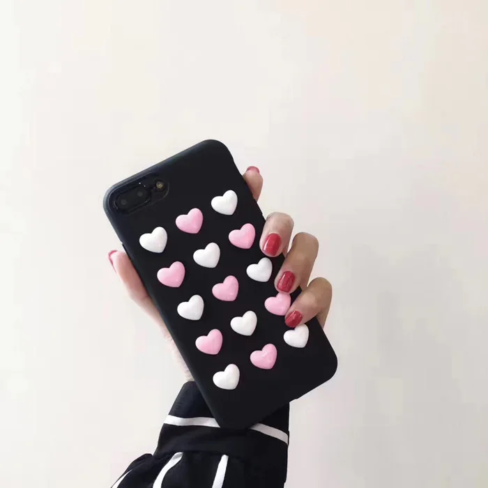 Luxury Love Heart Phone Case Anti-knock TPU for Iphone 7 7plus 6 6s 6Plus Candy Color Back Cover |