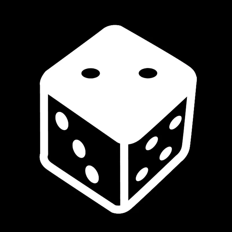 YJZT 11.2*13.4CM Lucky Dice Decor Car Modelling Sticker Vinyl High Quality 12-1369 | Автомобили и мотоциклы
