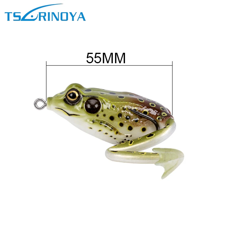 Tsurinoya 1 шт LY08 Towater Мягкие пластиковые рыболовные блесна в виде лягушки 55 мм 16 г