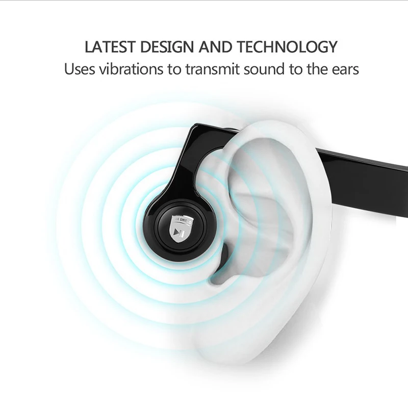Bone Conduction Headphones Waterproof Outdoor Sports Headset Wireless Bluetooth Earphone Stereo with Microphone for Running | Электроника
