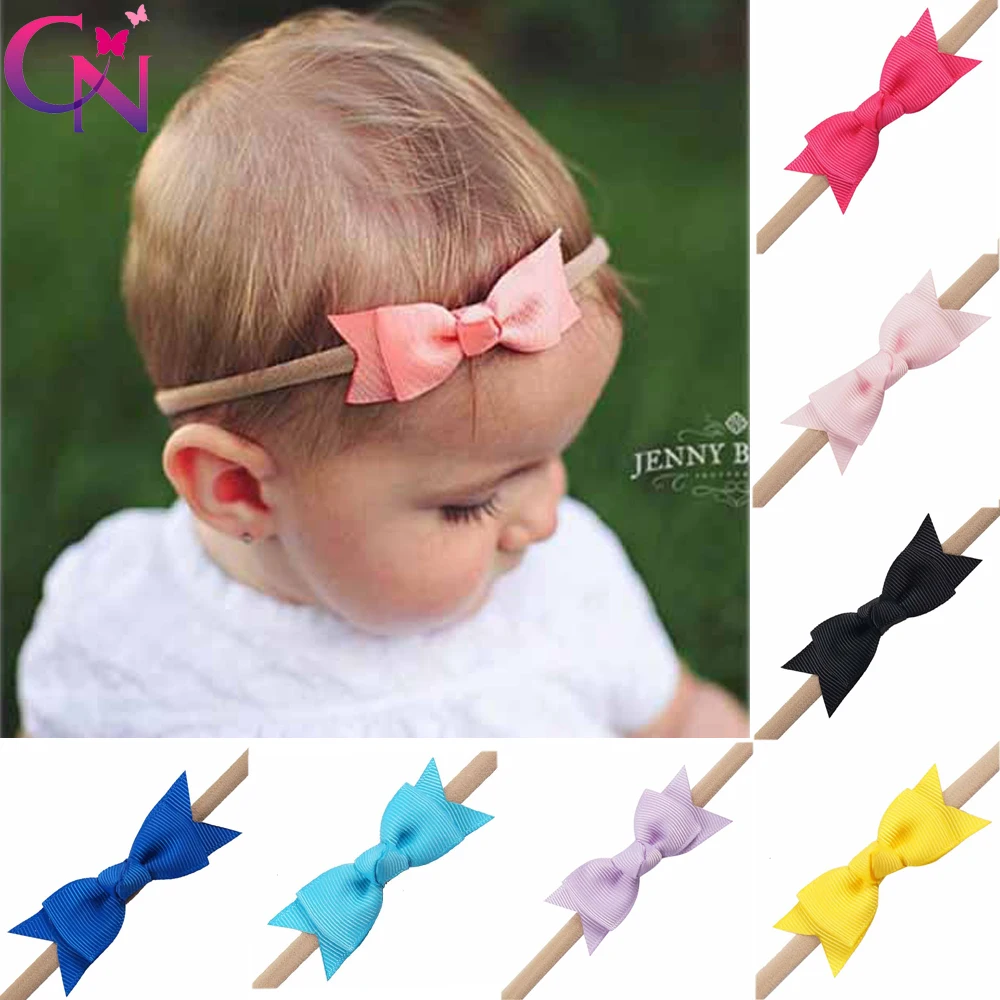 Банты для волос 20 шт./лот 2 5 дюйма нейлоновые повязки на голову детей шикарные