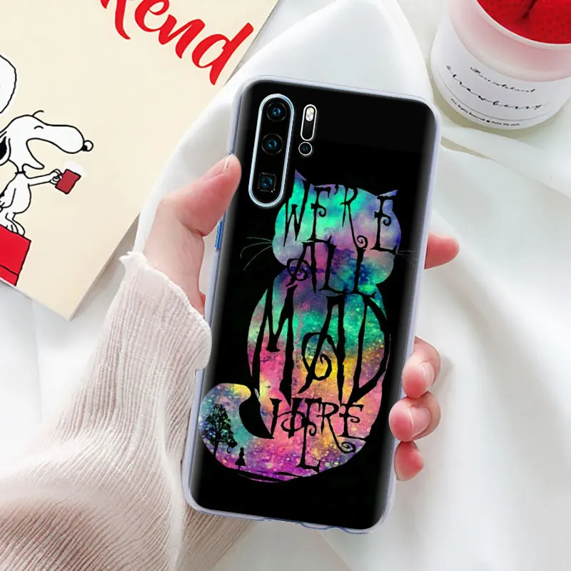 Алиса в стране чудес Чеширский кот чехол для телефона coque для huawei P30 Pro P10 P20 P30 Lite P8 P9 Lite P Smart Plus чехол