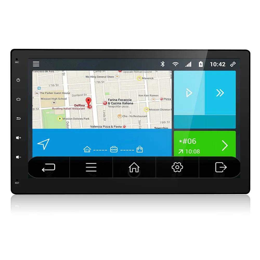 Eunavi 2 Din Android 7 1 2G ram Full-Touch автомобильный ПК планшет двойной din аудио gps Navi стерео