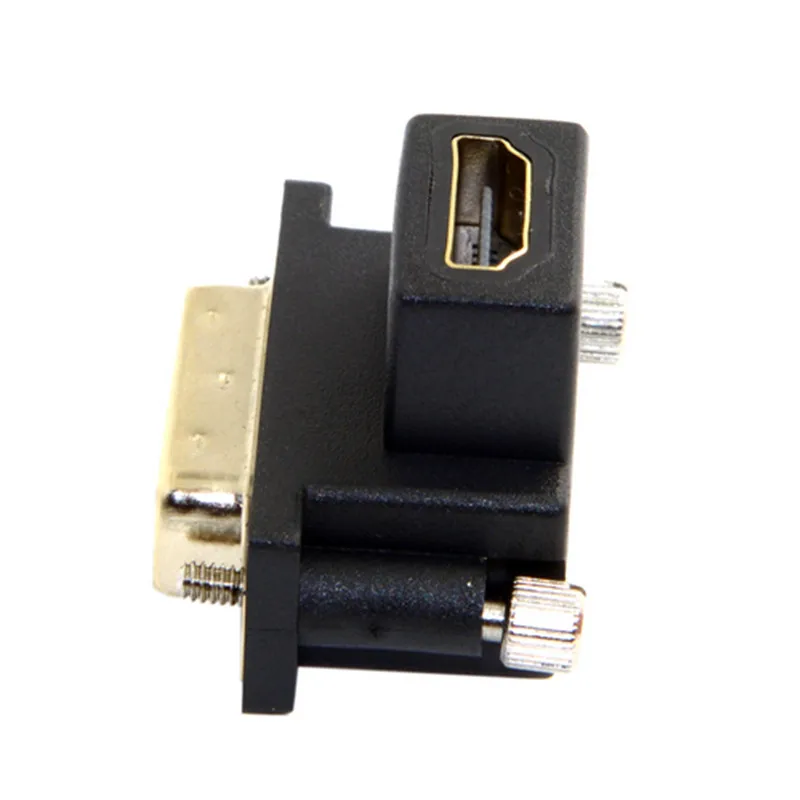 Поворотный адаптер 90 градусов вниз угловой разъем DVI папа HDMI совместимый мама для