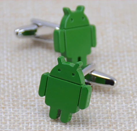 Бесплатная доставка Новое поступление мужские Запонки Новинка Android