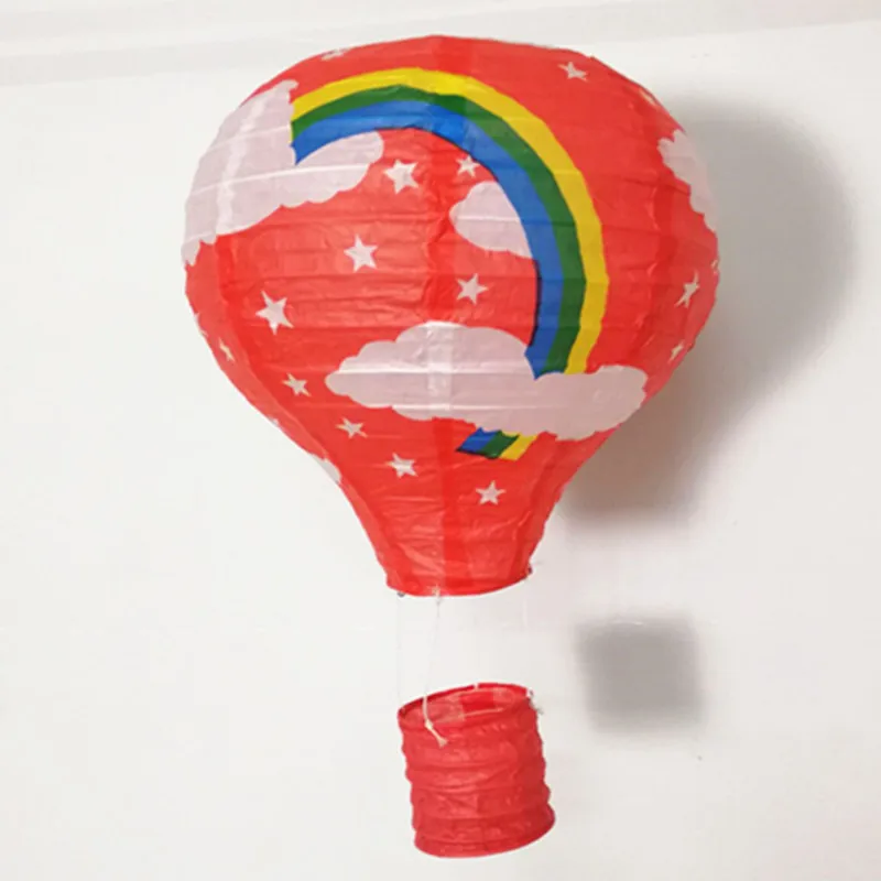 red rainbow 1" 25 см Свадебный декор для дня рождения воздушный шар бумажный фонарь Рождественский фестиваль Бар Декор ремесло DIY подвесной воздушный шар фонарь - Цвет: red rainbow