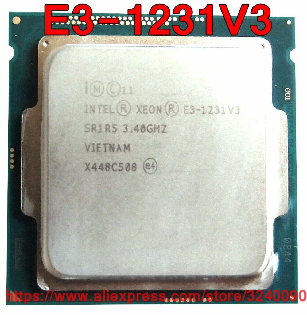Оригинальный процессор Intel Xeon 3 40 1231 ГГц 8 м 80 Вт четырехъядерный E3 1231V3 LGA1150