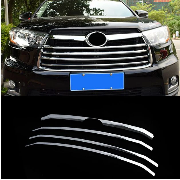 Аксессуары подходящие для TOYOTA high Lander KLUGER 2014 2015 Хромированная передняя решетка
