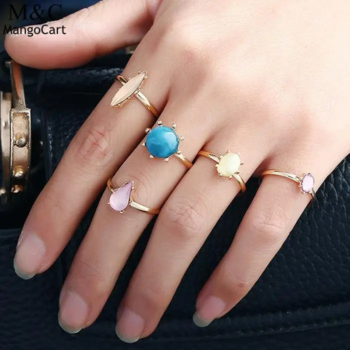 Fashion Women New Casual Geometry Shape Jewelry Charm Wedding Ring | Украшения и аксессуары