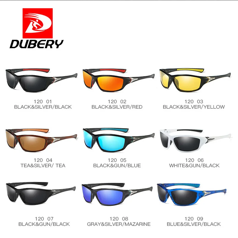 DUBERY Квадратные Солнцезащитные очки для мужчин поляризационные uv400 высокое