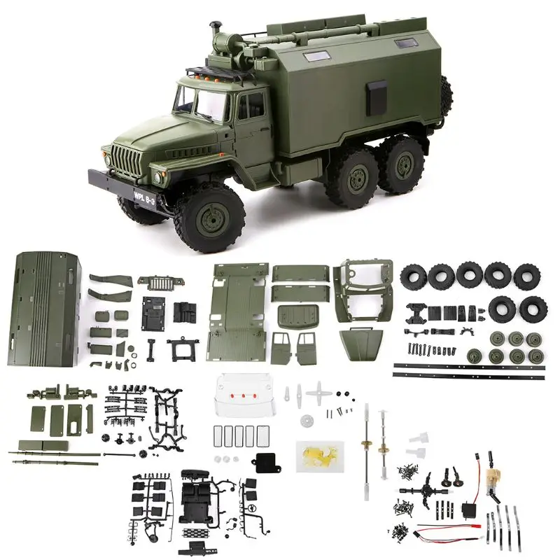 

WPL B36 1:16 RC Car 2.4G 6WD Military Truck Rock Crawler Command Communication Vehicle Kit DIY Toys For Boys