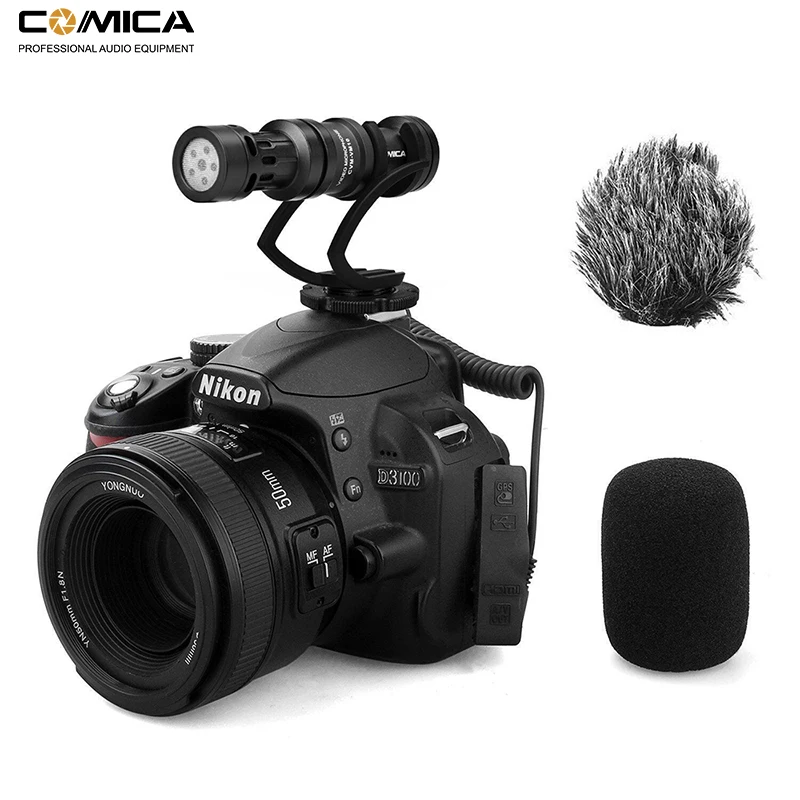 

COMICA CVM-VM10II Video Recording Mic On DSLR Camera with Shock-Mount for DJI OSMO GoPro smartphone canon nikon sony