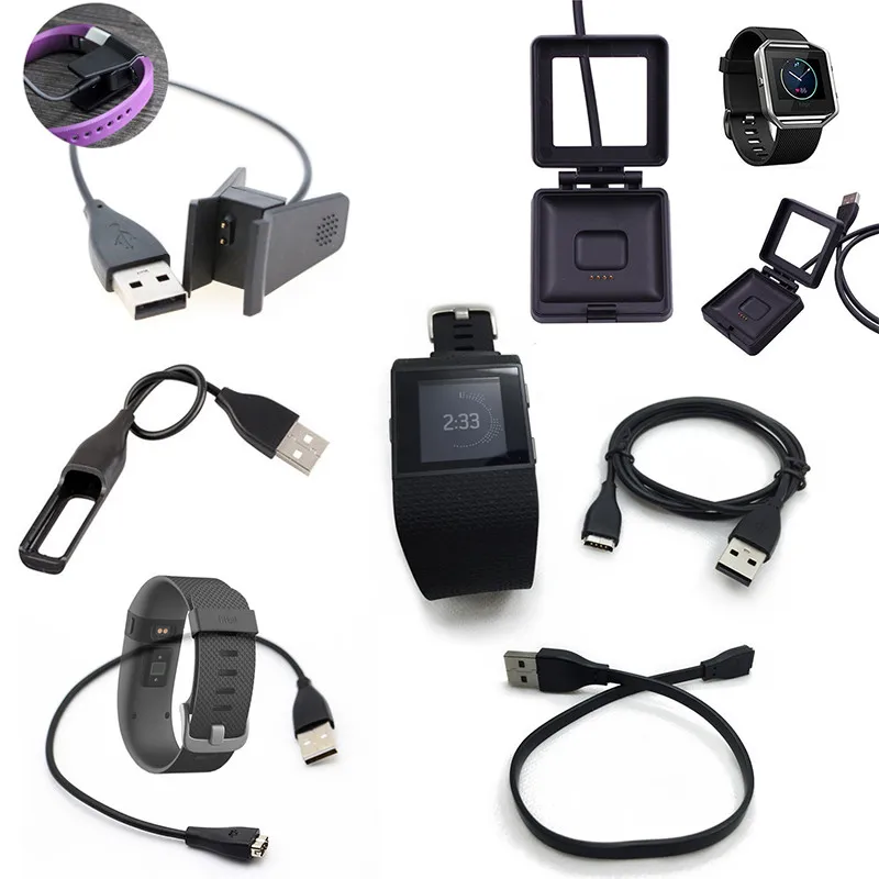 Зарядное устройство с USB кабелем DockFor Fitbit Charge HR/Flex 2/HR/Charge 2/Alta/Blaze/Ionic/Versa/inspire/sense