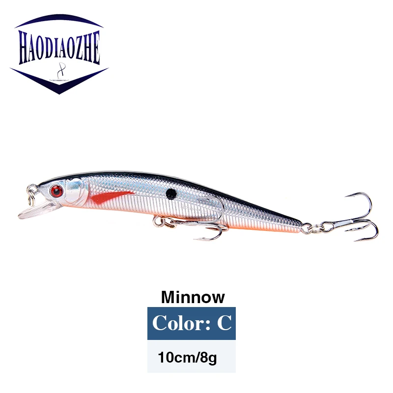 Minnow рыболовные приманки 10 см 8 3 г искусственная жесткая приманка 3D глаза для