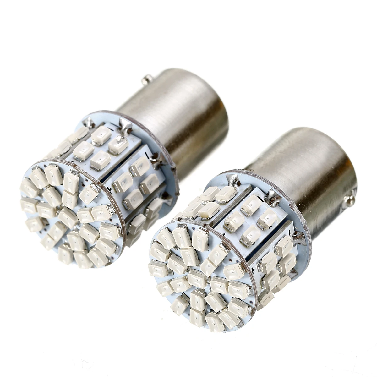 2x желтые 1156 Хвост светильник BAU15S PY21W 360 градусов 50 SMD светодиодный поворотник
