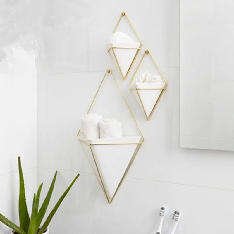 Стеллаж для хранения на стену металлические корзины цветочные горшки кастрюли