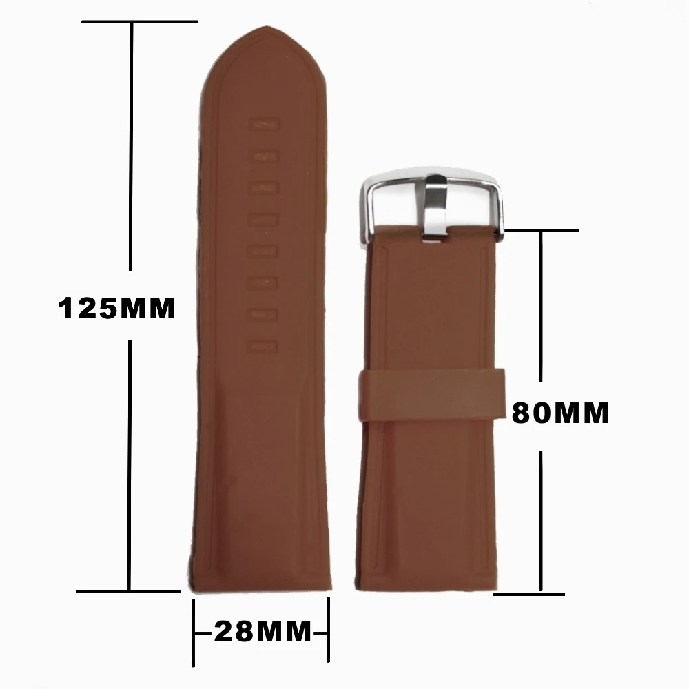 28 мм силиконовые желе резиновые унисекс часы ремешок WB1054J28JB|watch band strap|band strapwatch |