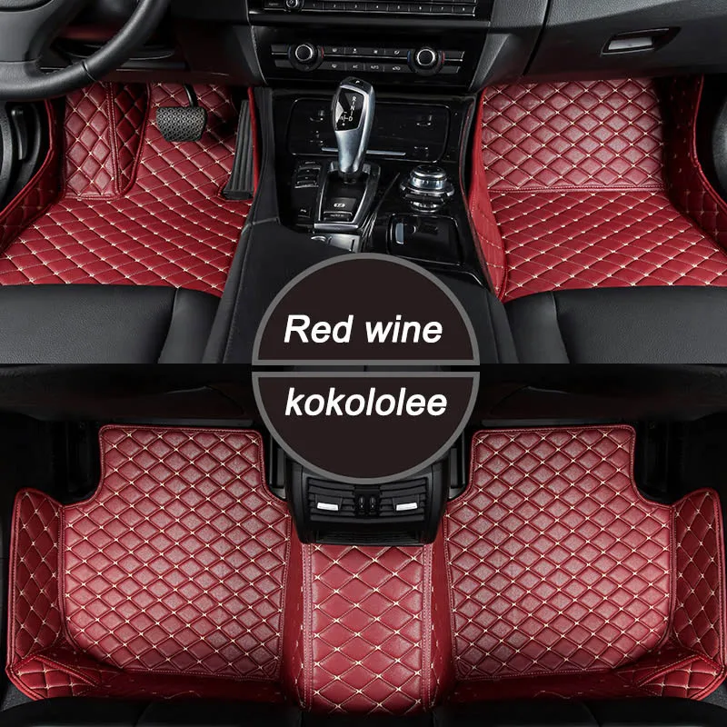 Red wine Индивидуальный автомобильный коврик для Toyota Land Cruiser 100 200 RAV4 land Cruiser Prado 120 150 Camry 40 50 Corolla e120 e150 автомобильные коврики - Название цвета: Red wine