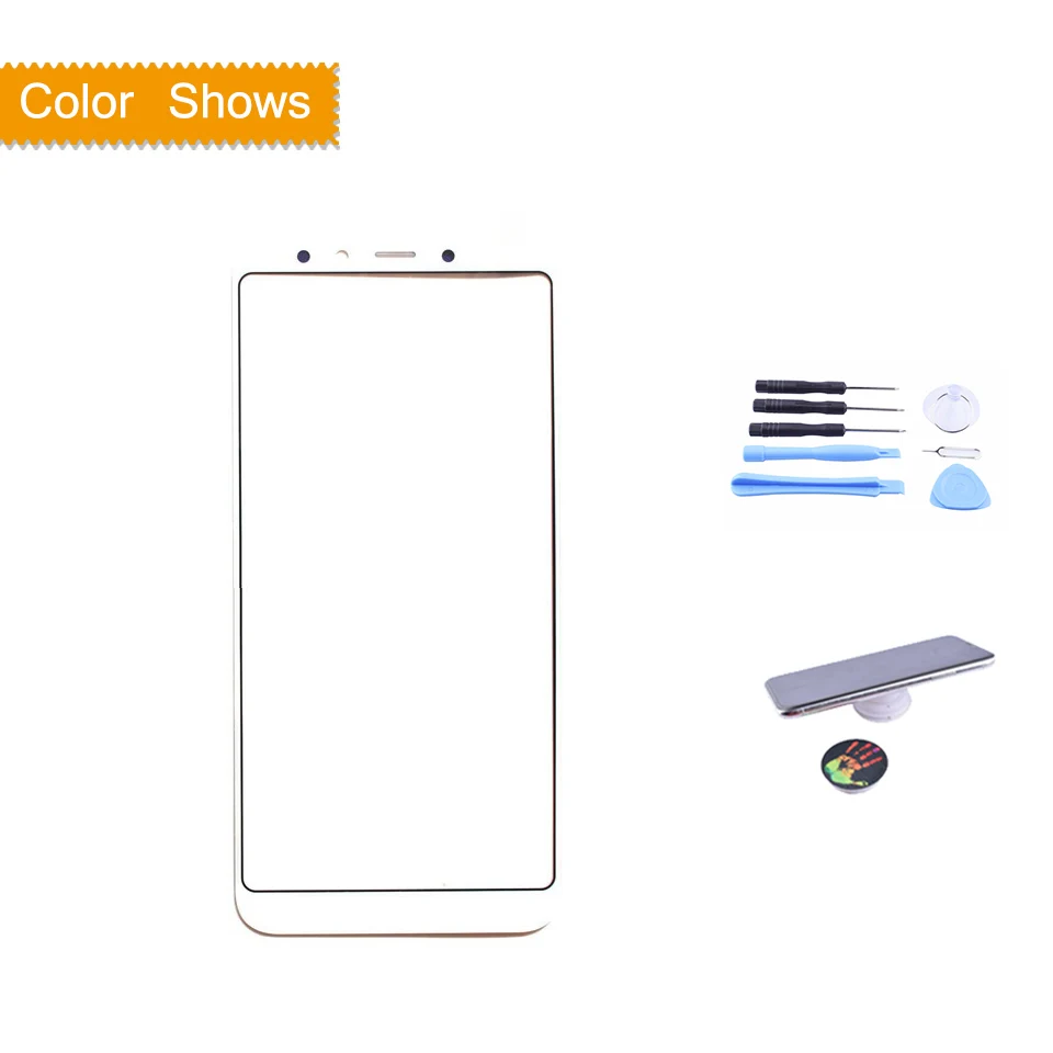white with gift Для Xiaomi mi 6X A2 mi 6X mi A2 сенсорный экран панель передняя внешняя стеклянная линза сенсорный экран без ЖК-дисплея без дигитайзера 5,99" - Цвет: white with gift